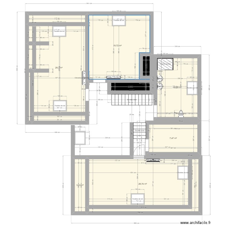 LEMMEKEN. Plan de 8 pièces et 103 m2