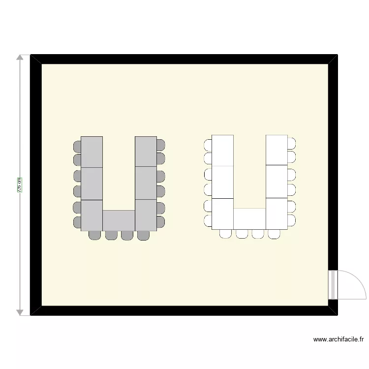 salle pedagogique. Plan de 