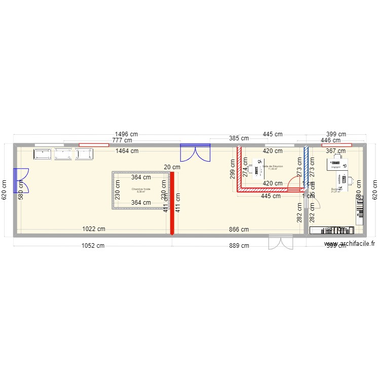 Chantelle ALBF avec aménagement. Plan de 4 pièces et 138 m2