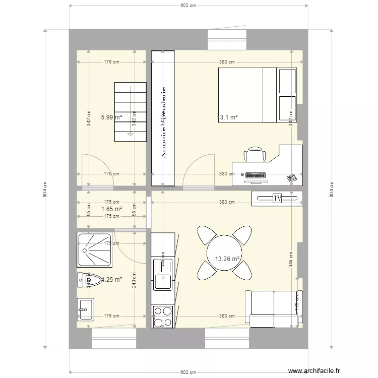 s128 1er AMENAGE. Plan de 