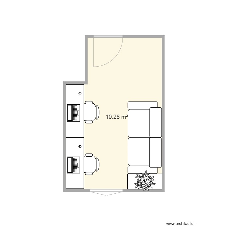 Bureau. Plan de 0 pièce et 0 m2