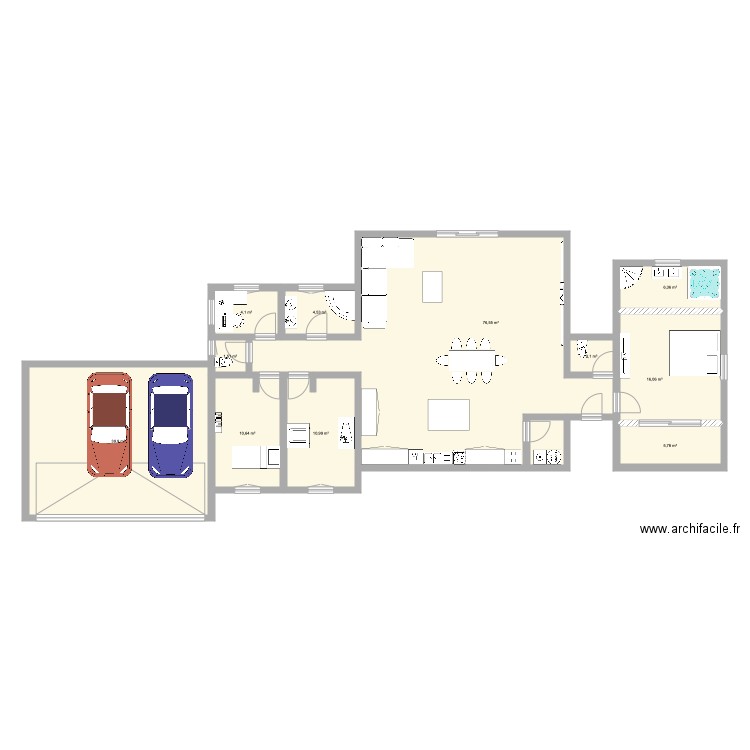 maison 1. Plan de 11 pièces et 179 m2