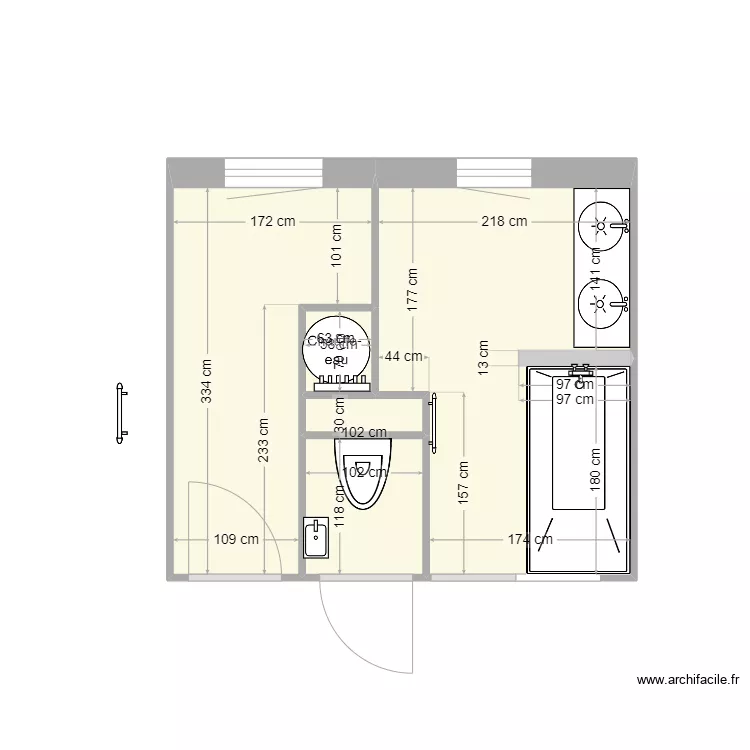salle de bains 3. Plan de salle de bains 3. Plan de