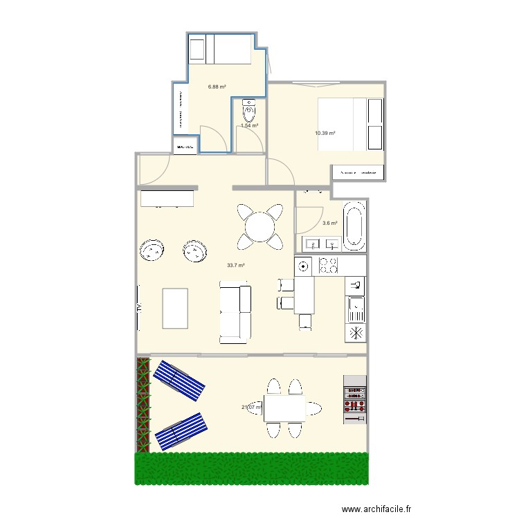 Californie cuisine entrée 2. Plan de 0 pièce et 0 m2