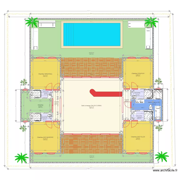 MAISON FUTIRE WALA JAMILA . Plan de 