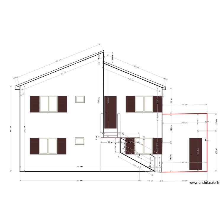 facade 4d. Plan de 0 pièce et 0 m2