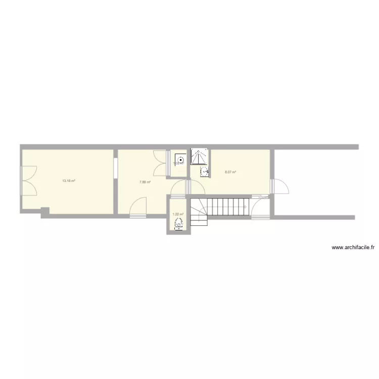 rez de chauss&eacute;e saint ouen 1. Plan de 