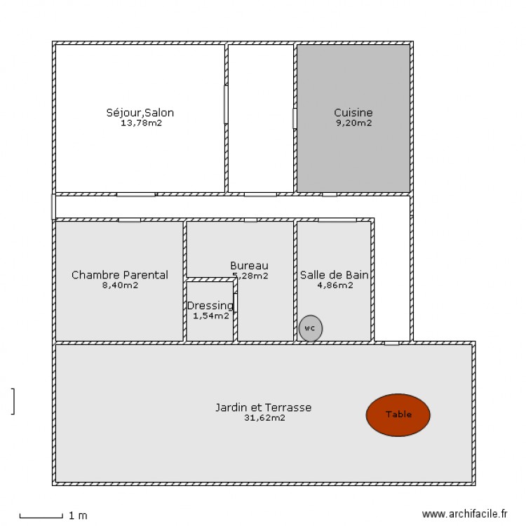 PLAN D UNE MAISON AVEC JARDIN. Plan de 0 pièce et 0 m2