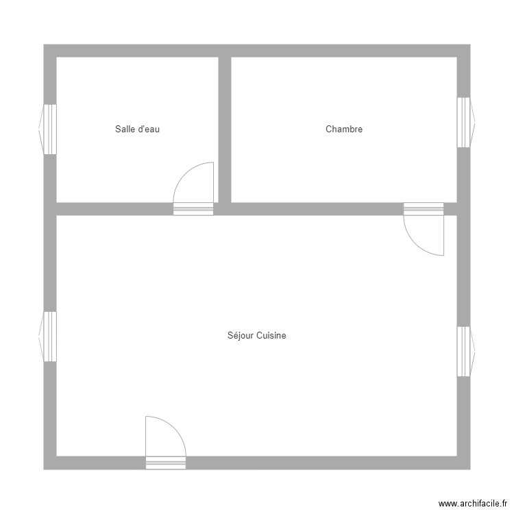 350600793. Plan de 3 pièces et 60 m2