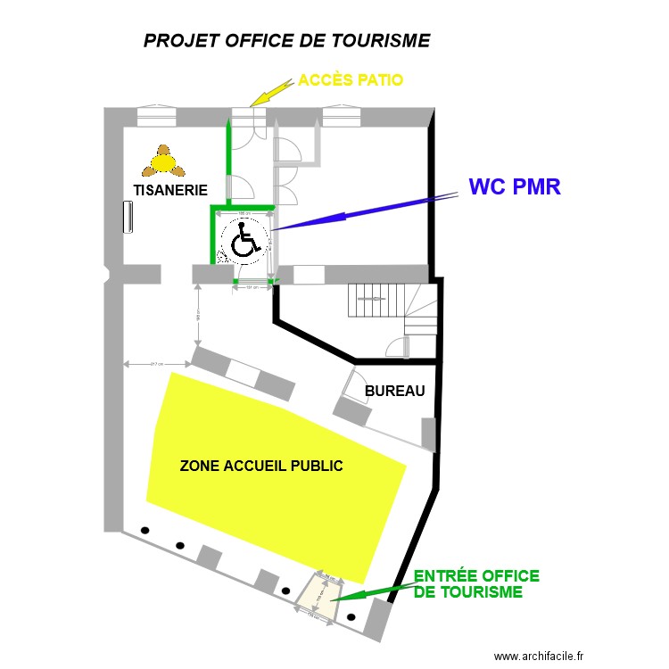 PROJET OFFICE DE TOURISME. Plan de 0 pièce et 0 m2