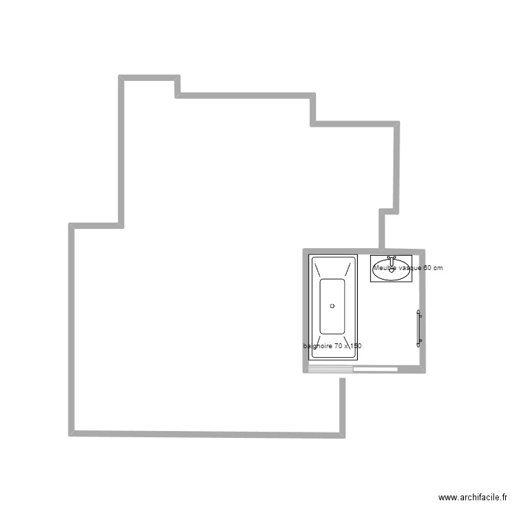 BASTARD PROJET 2. Plan de 1 pièce et 2 m2