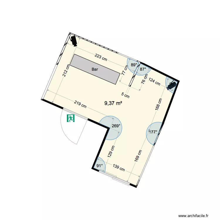 Le Lux Bar. Plan de Le Lux Bar. Plan de