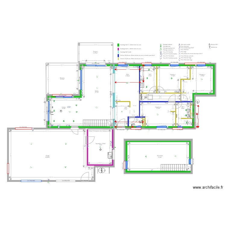 Vaunaveys Plan Travaux cote carottage. Plan de 0 pièce et 0 m2