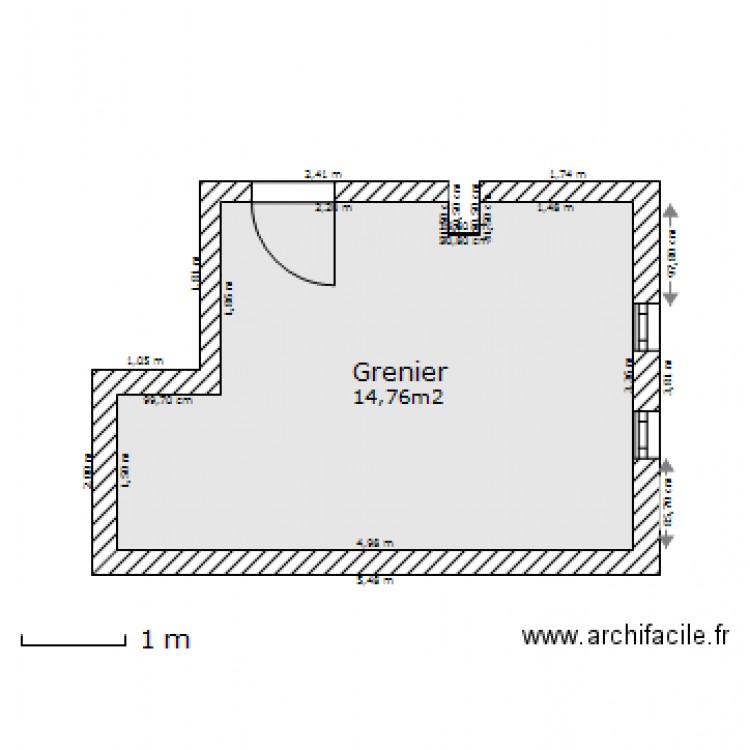 Roland Garros Grenier. Plan de 0 pièce et 0 m2