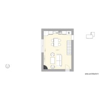 g&icirc;te pi&egrave;ce de vie escalier droit