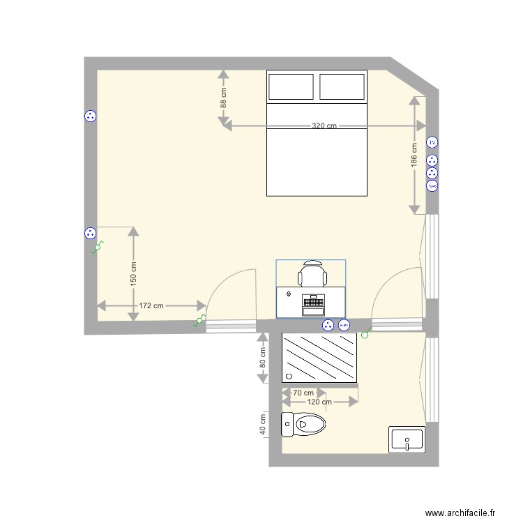 CH3 R1 LEDIMNA. Plan de 0 pièce et 0 m2