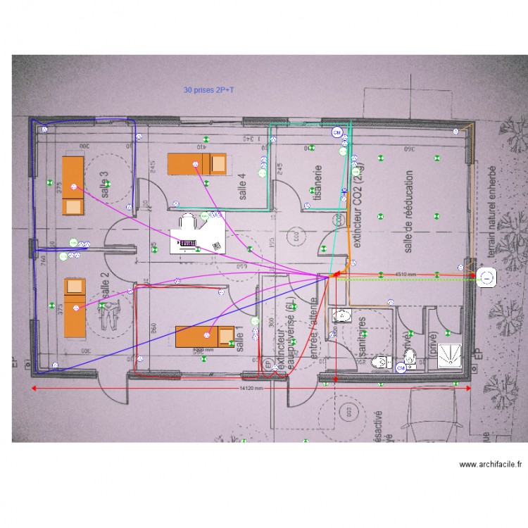 Colin  total plus spots 3 avec RJ. Plan de 0 pièce et 0 m2