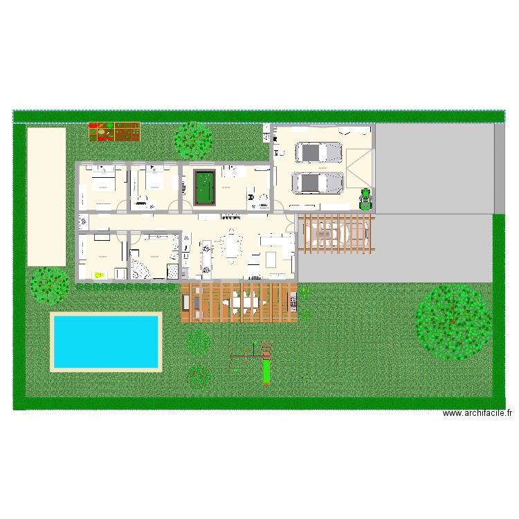 maison. Plan de 7 pièces et 180 m2