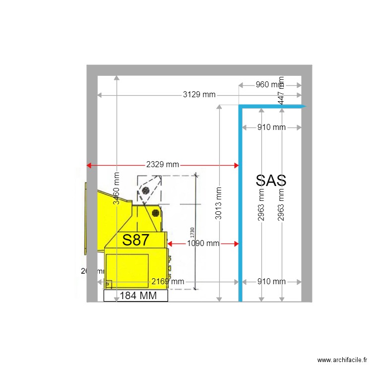 COUPE PROJET AUBAGNE S87. Plan de 0 pièce et 0 m2