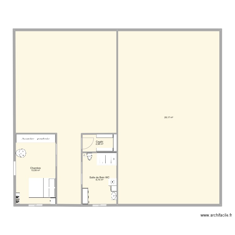 Maison - Mamie / Lydie. Plan de 4 pièces et 113 m2