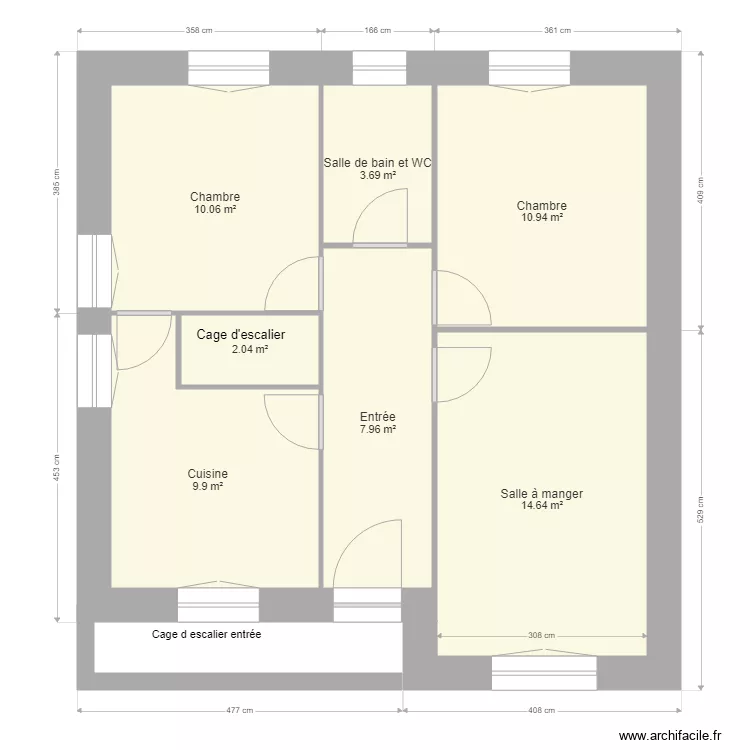 Etage  avant valid&eacute;. Plan de 