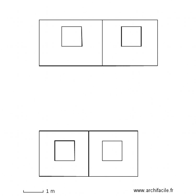 2 facades. Plan de 0 pièce et 0 m2