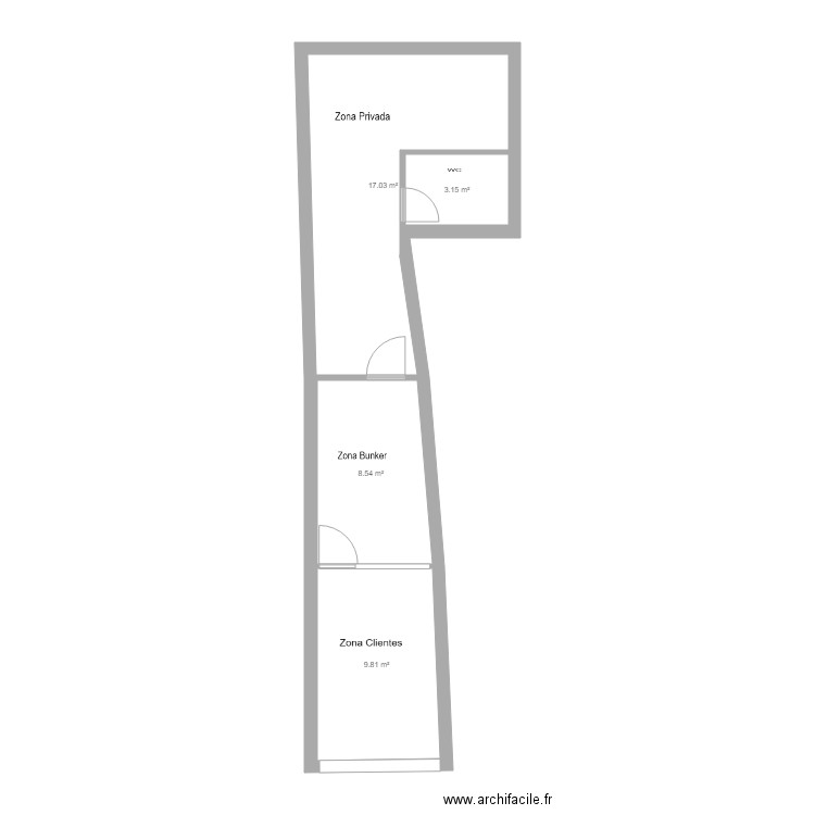 56015 Plano Actual. Plan de 0 pièce et 0 m2