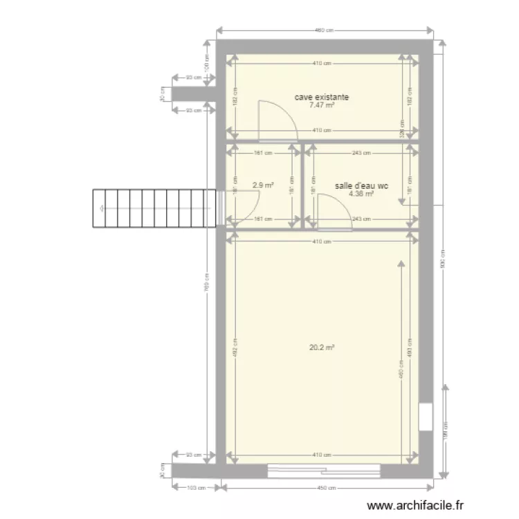 Studio. Plan de 