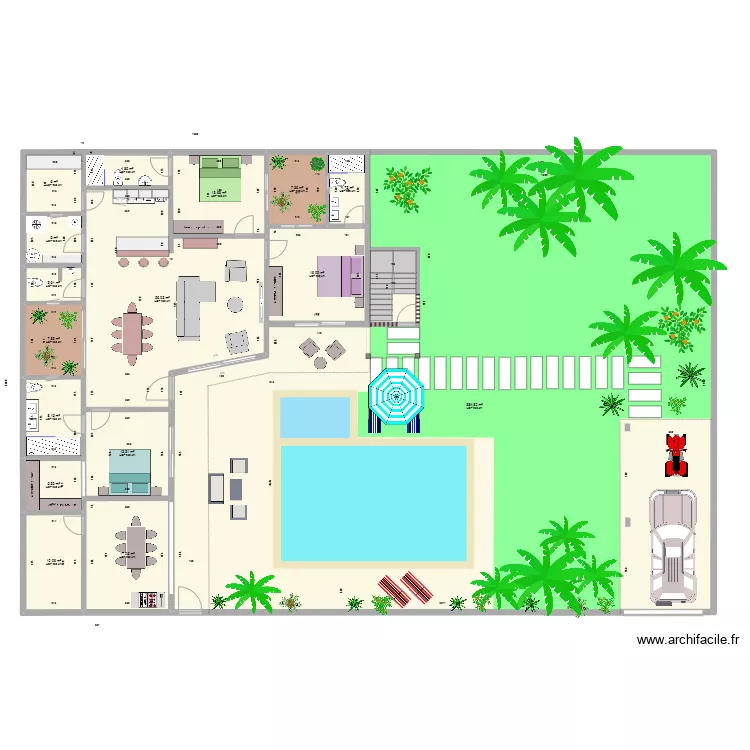 Villa somone. Plan de 