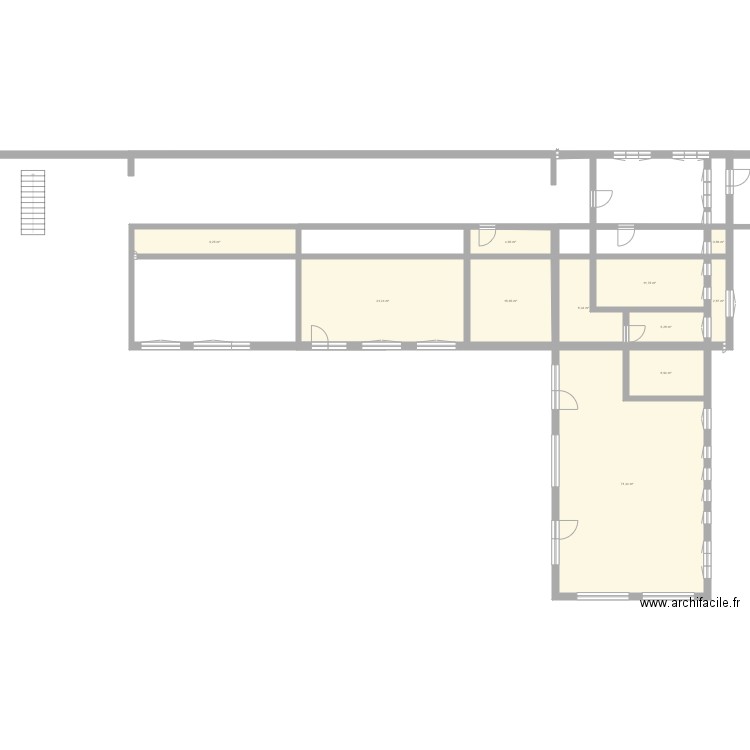 Portieux école / logement . Plan de 11 pièces et 169 m2