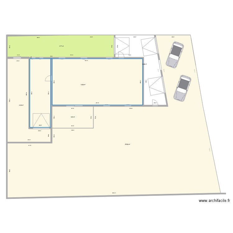 Meschers Plan de masse construction nouvelle Toit plat ++. Plan de 6 pièces et 636 m2