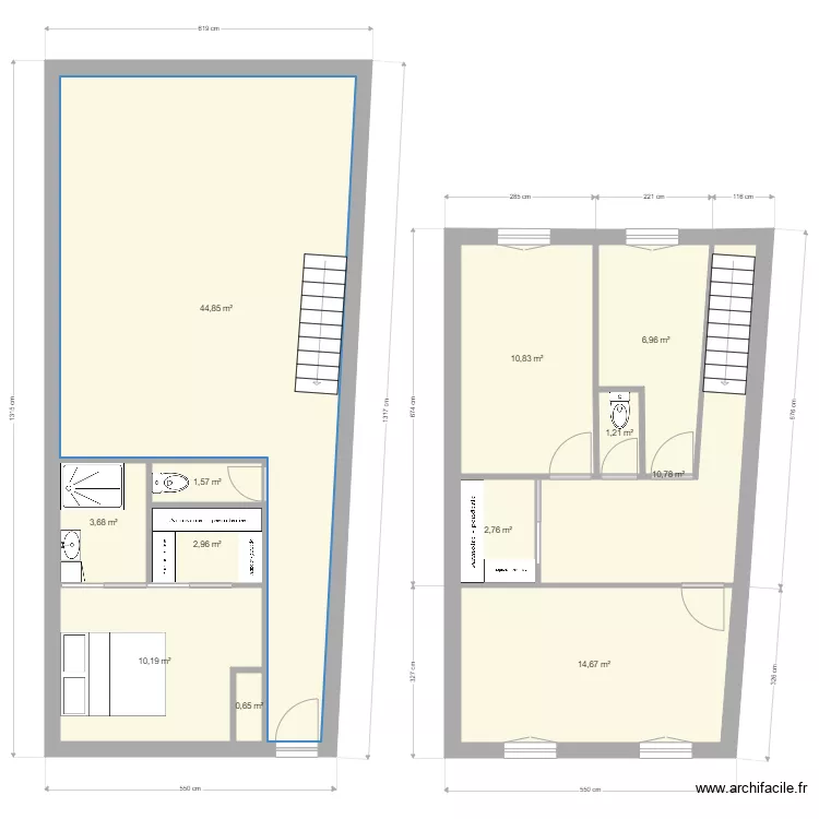 plan 2 maison 550cm. Plan de plan 2 maison 550cm. Plan de