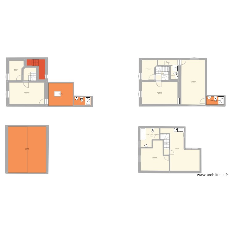 Plan Maison La Courneuve. Plan de 19 pièces et 194 m2