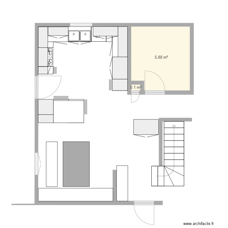 cuisine Karine. Plan de 0 pièce et 0 m2