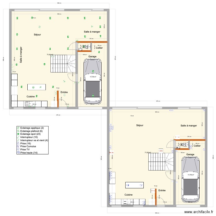 231 Av marechal de lattre de tassigny . Plan de 6 pièces et 180 m2