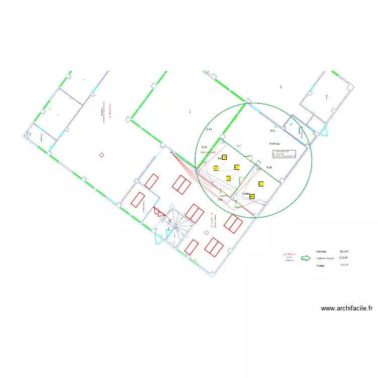 DGFIP SANS COULOIR . Plan de 