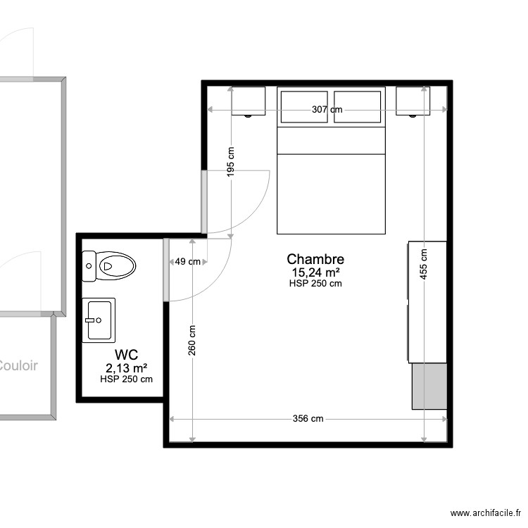 FOYET EXISTANT. Plan de 0 pièce et 0 m2