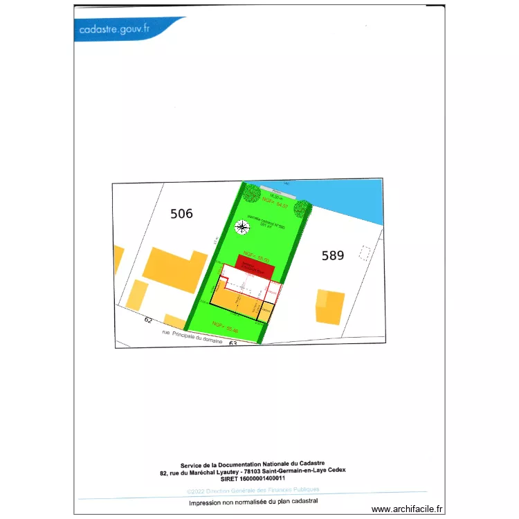 chalet 63 plan de Masse. Plan de 