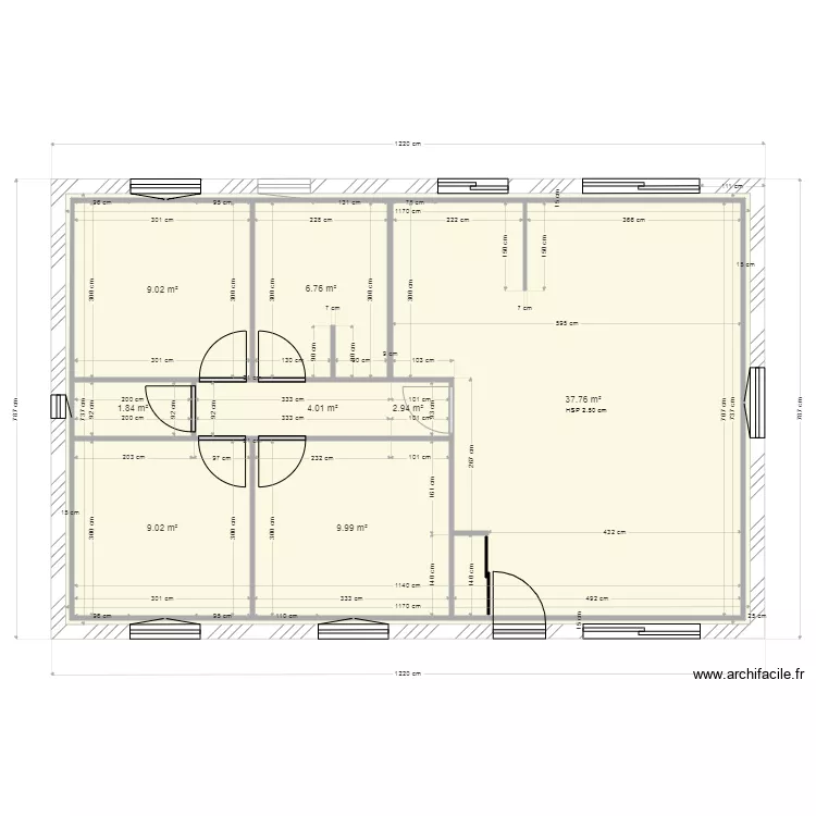 residence principale 80m2. Plan de 