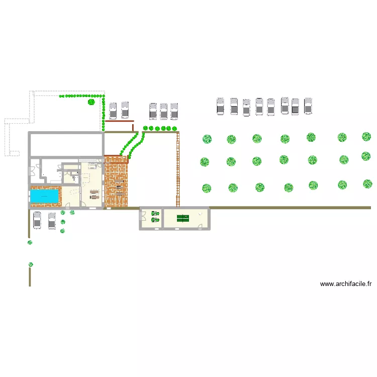 Global Spa et extérieur. Plan de Global Spa et extérieur. Plan de