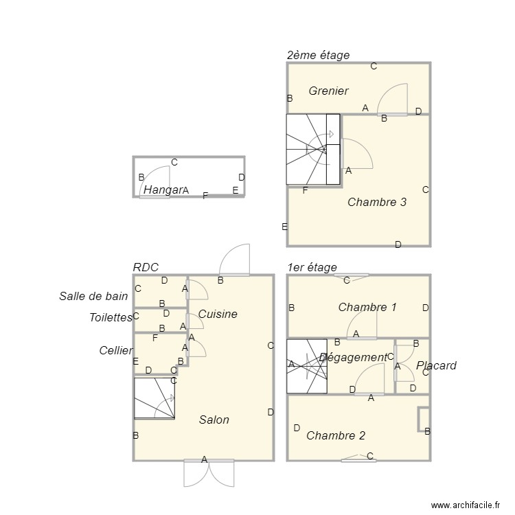 Croquis SCIPION . Plan de 12 pièces et 30 m2