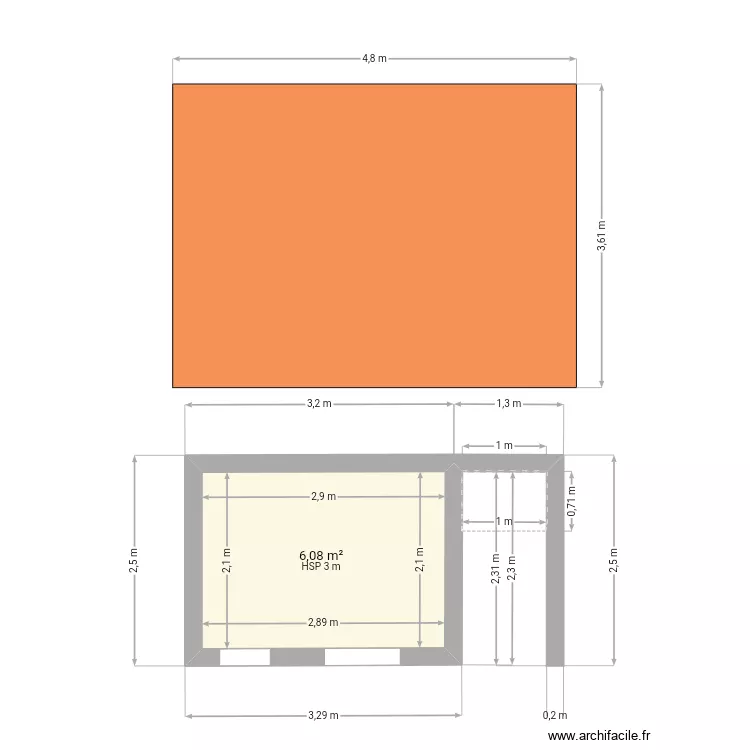 Abri de jardin . Plan de Abri de jardin . Plan de