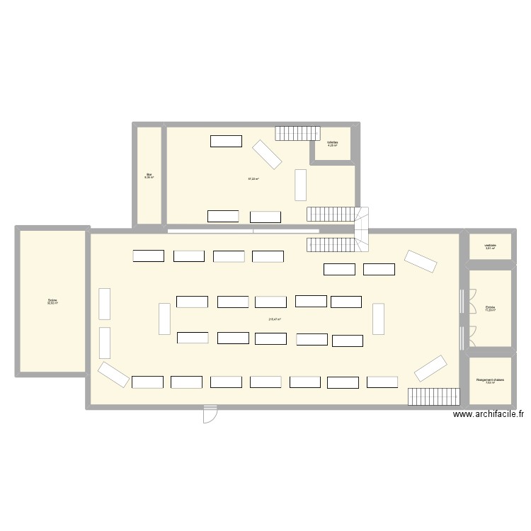 Jean Rostand. Plan de 8 pièces et 340 m2