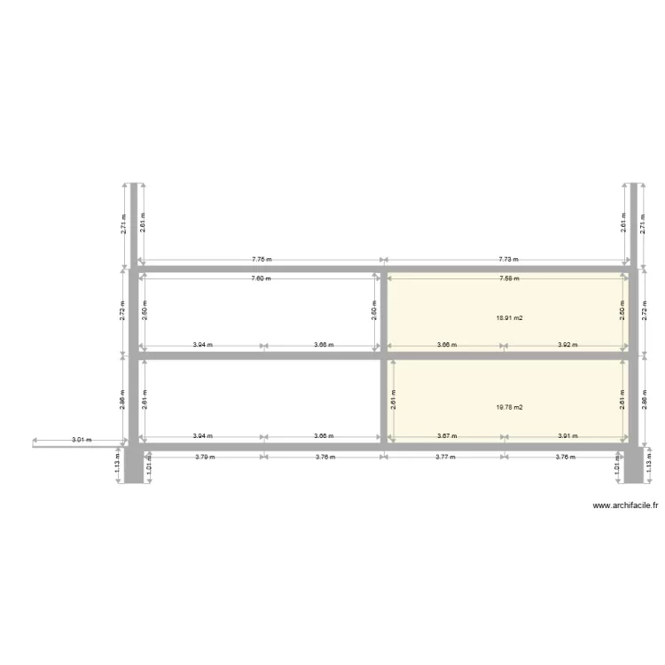 maison 2 garages avancés coupe longitu coté sud. Plan de maison 2 garages avancés coupe longitu coté sud. Plan de