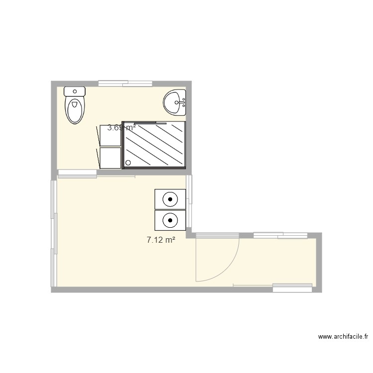 espace salle de bain. Plan de 0 pièce et 0 m2