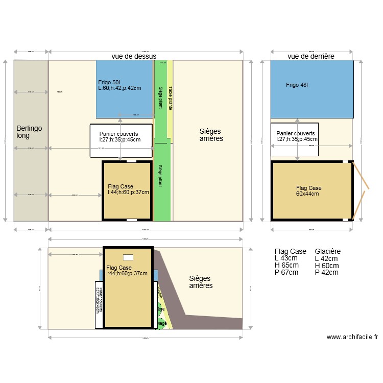 Coffre Berlingo B. Plan de 0 pièce et 0 m2