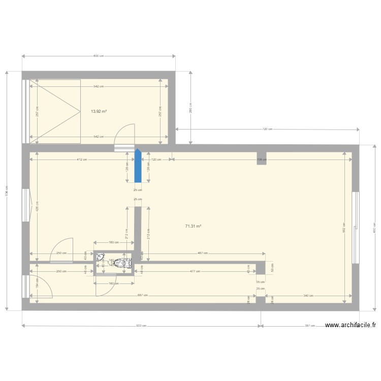 exercice de metré . Plan de 0 pièce et 0 m2