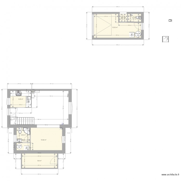 RDC extension projet 2. Plan de 0 pièce et 0 m2