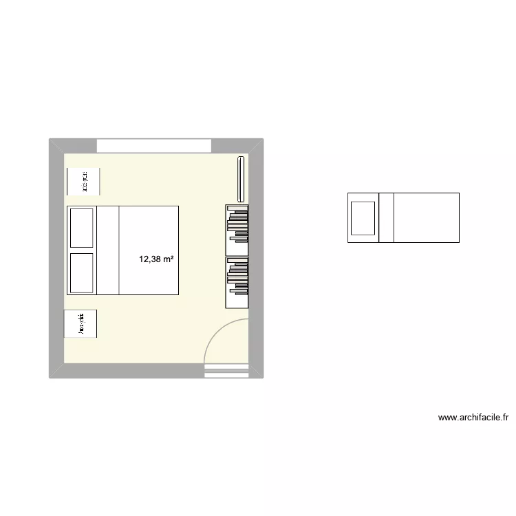 Plan 1. Plan de 1 et 12 m² Plan 1. Plan de 1 et 12 m²