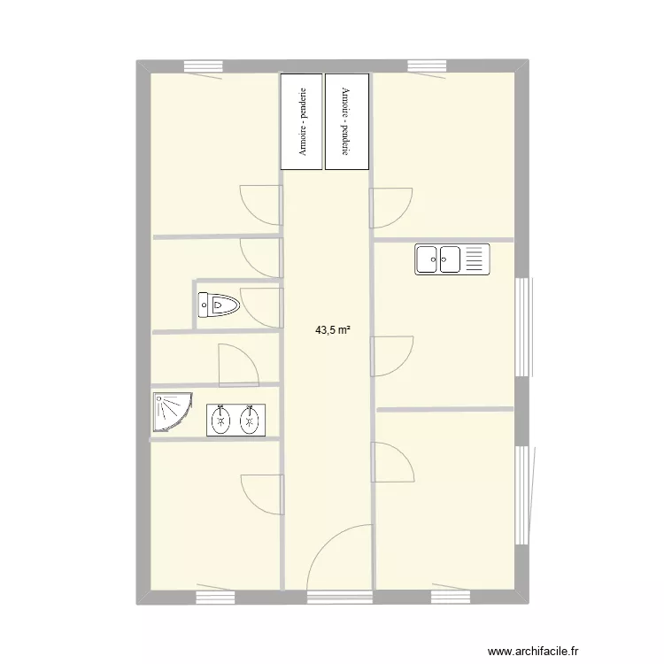 Maison rdc. Plan de 